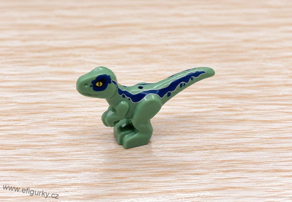 LEGO Jurassic World mládě velociraptora zelené s modrým vzorem 37829