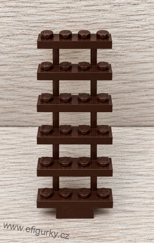 LEGO schodiště 7 × 4 × 6 červenohnědé Reddish Brown 30134