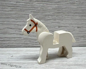 Lego klasické / Castle - bílý kůň - s poškozením