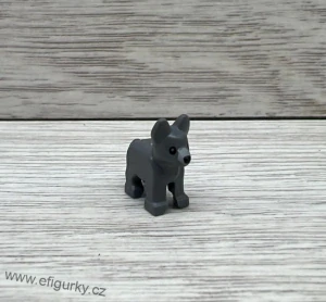 1A21 - Lego klasické  - šedé štěně