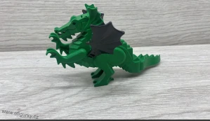 Lego klasické - drak zelený s černými křídly