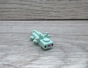  Lego Minecraft -axolotl světle modrý