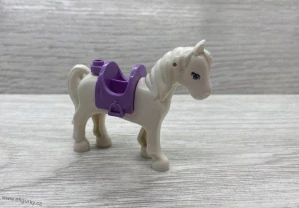LEGO Friends bílý kůň s fialovým sedlem