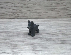 LEGO štěně německého ovčáka – tmavě šedé 2889pb02