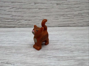 LEGO kočka tmavě oranžová pruhovaná 13786