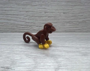 LEGO opička červenohnědá se žlutými tlapkami 2550c01