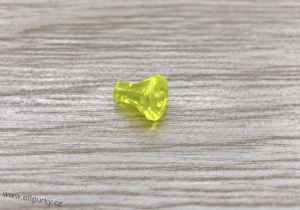 LEGO kužel 1 × 1 průhledný neonově zelený 4589
