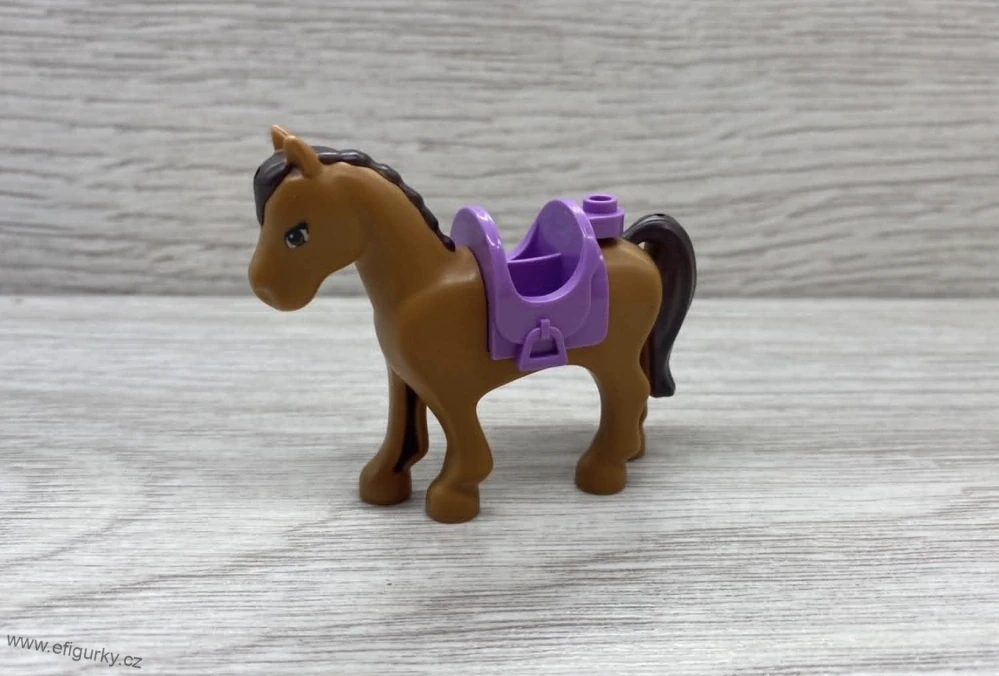 Lego klasické - Friends -  hnědý  kůň s fialovým sedlem