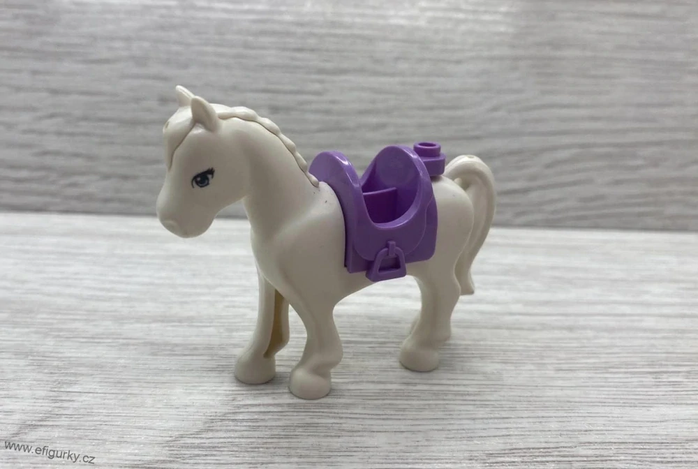 LEGO Friends bílý kůň s fialovým sedlem